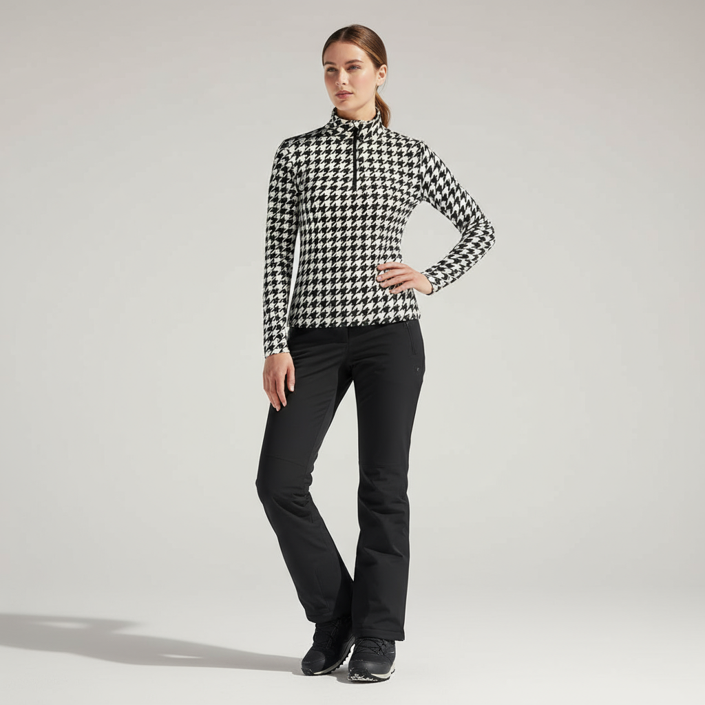 Dames skipully met Houndstooth print