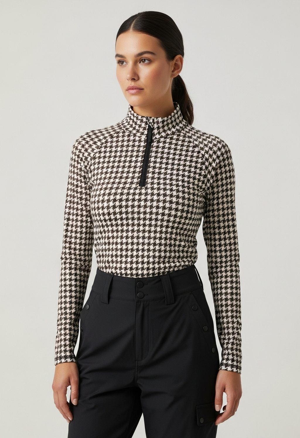 Dames skipully met Houndstooth print